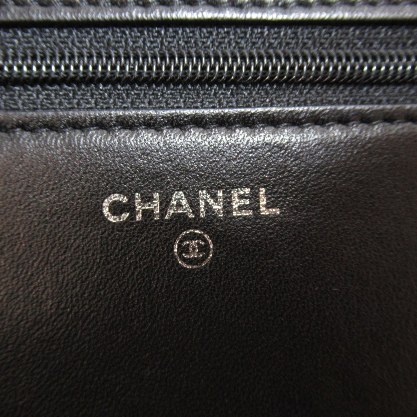 CHANEL Matelasse Chain Wallet Black Lambskin [sheep leather]