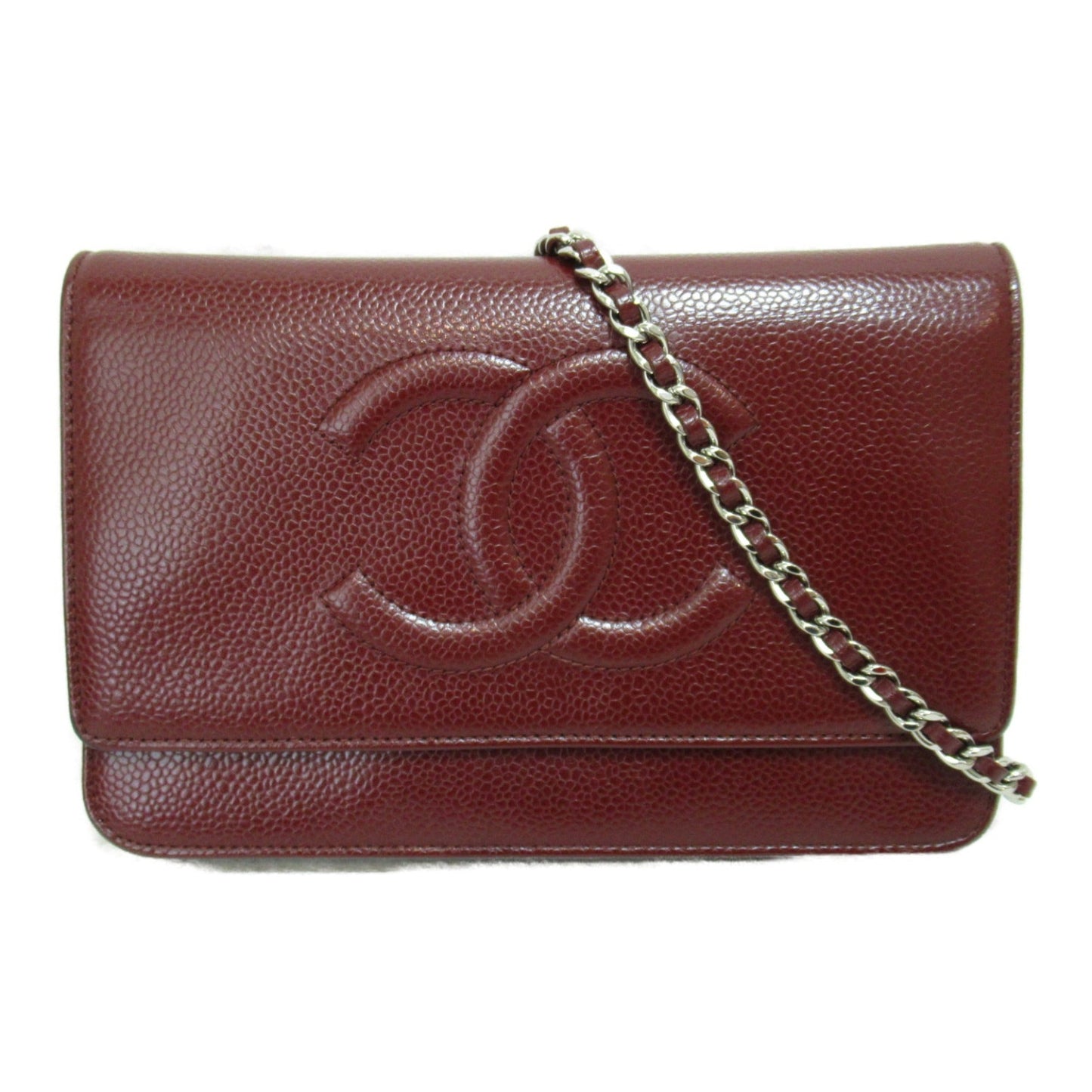 CHANEL Chain wallet Shoulder Bag Bordeaux system Caviar Skin [Grained Calf]