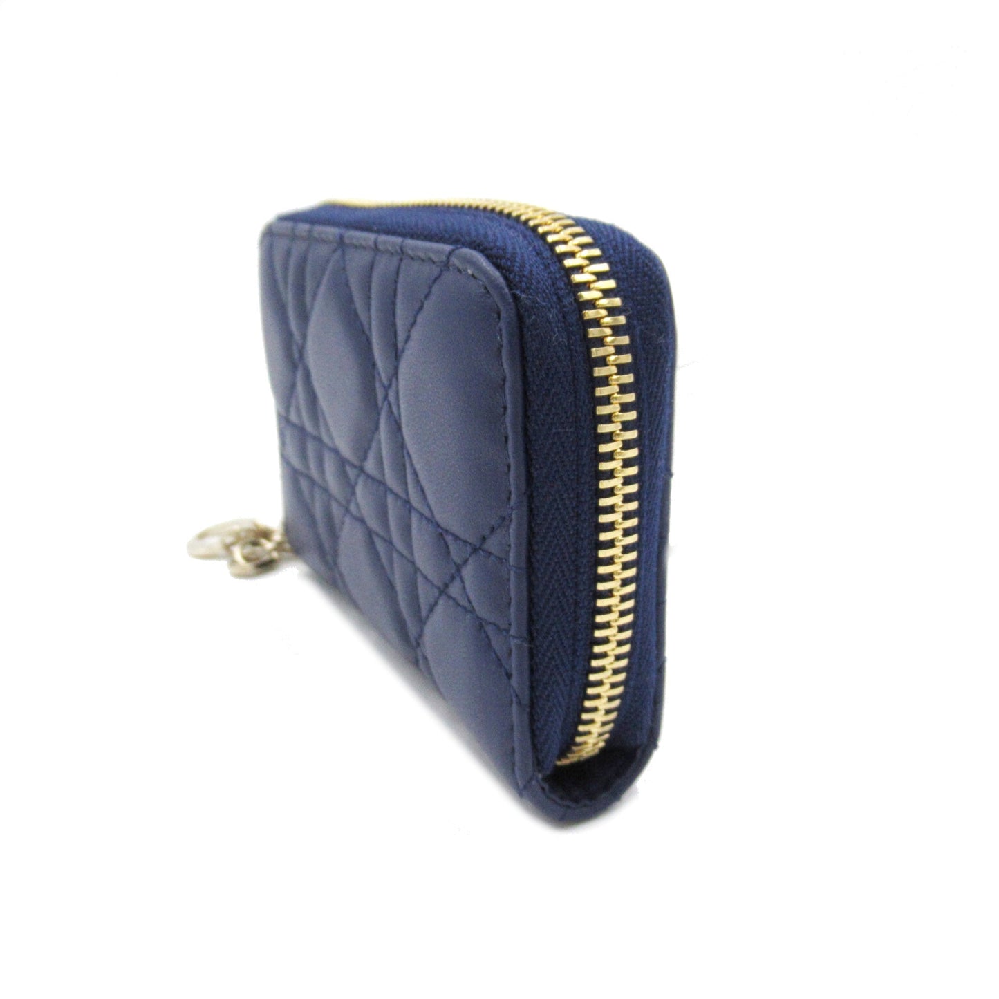 Dior lady dior medium wallet Navy Lambskin [sheep leather] S0985ONMJ14Z