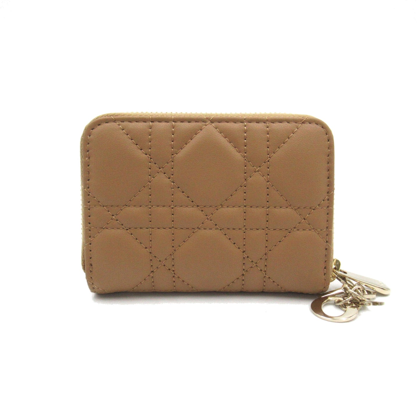 Dior lady dior medium wallet Beige Lambskin [sheep leather] S0985ONMJ53U