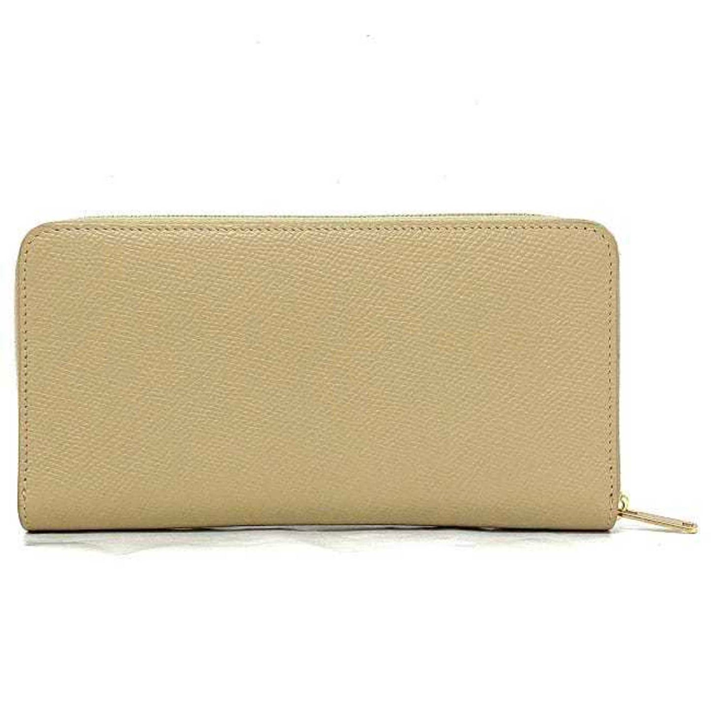 Celine round long wallet beige 10B55 3BEL 03ND large zip leather grain  ladies