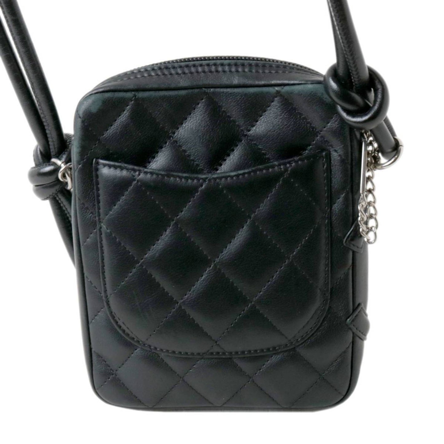 CHANEL Shoulder Pouch Matrasse Cambon Line Black