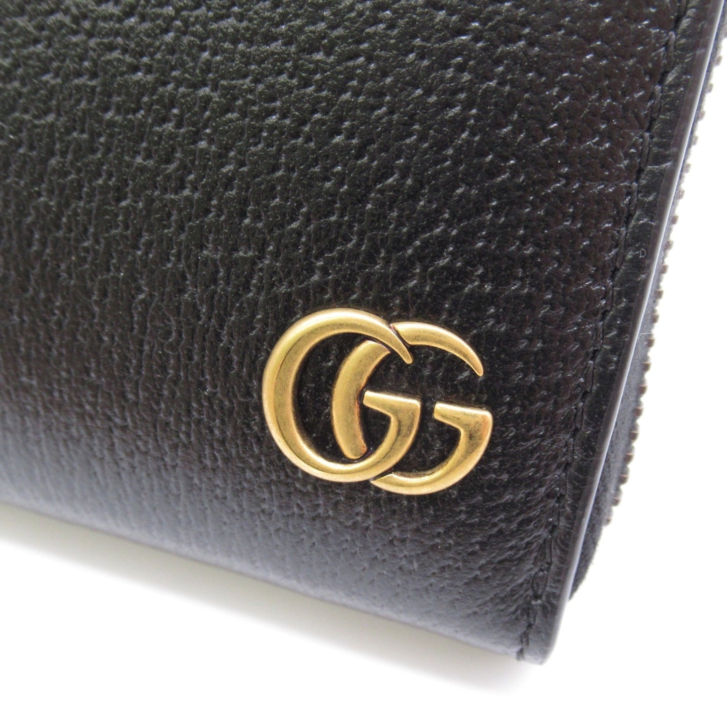 GUCCI GG Marmon round long wallet Black leather 428736