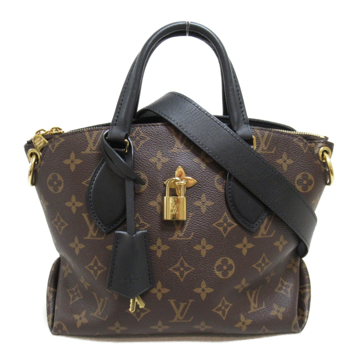 LOUIS VUITTON Flower Zipped Tote PM2wayShoulder Bag Brown Monogram PVC coated canvas M44351