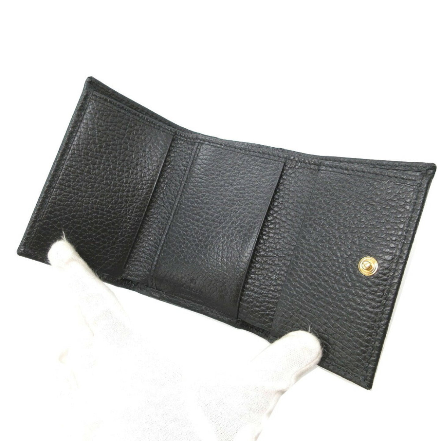 GUCCI 644407 Double G Leather Black Wallet