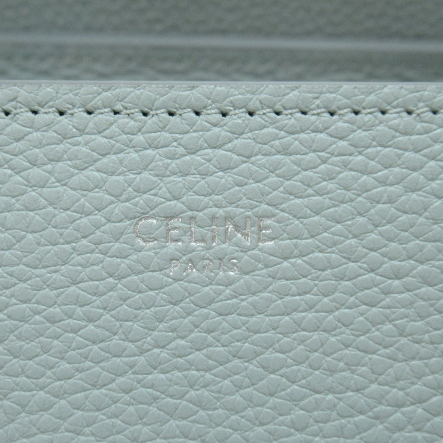 Celine Luggage Micro Shopper Tote Bag Blue Light blue leather