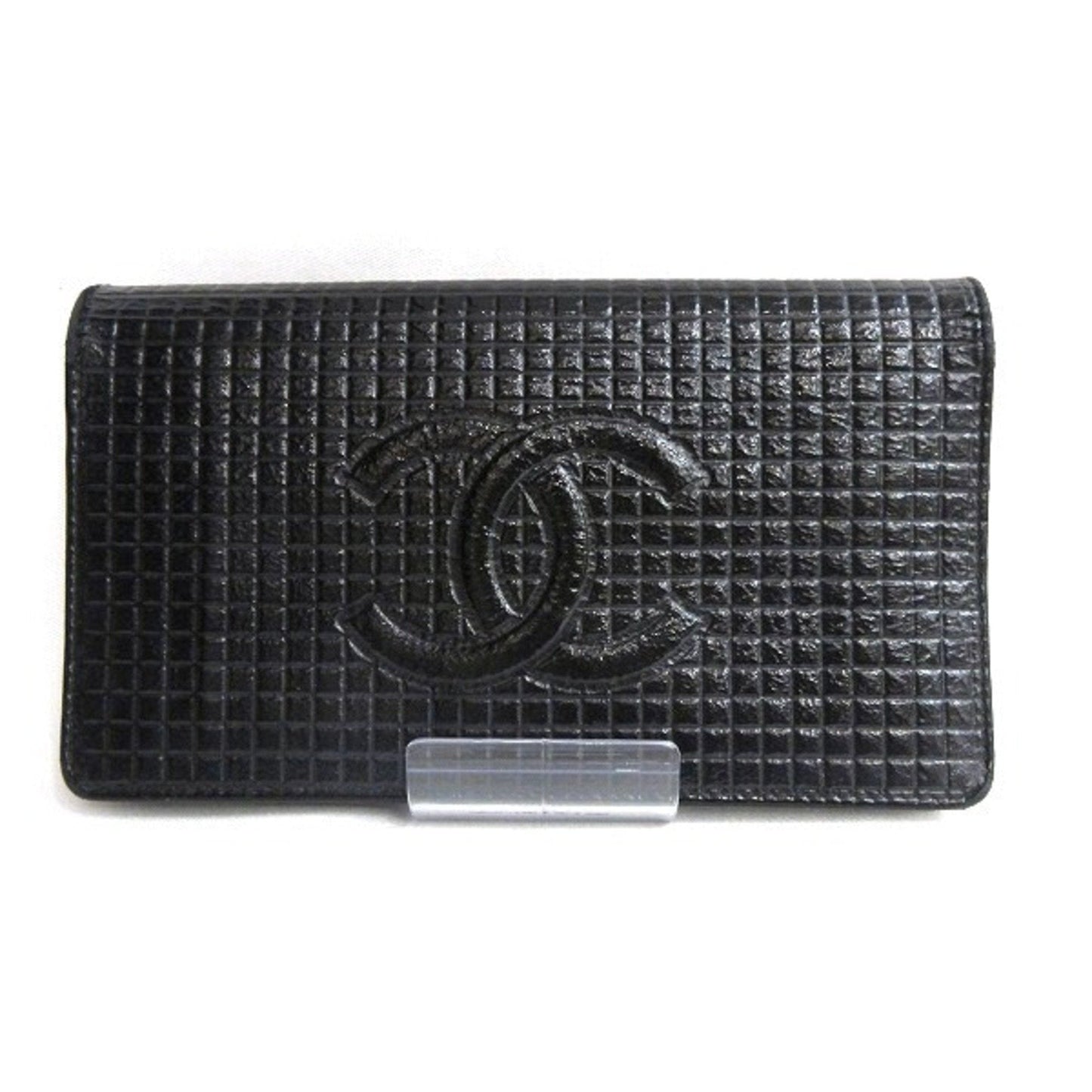 CHANEL Micro Chocolate Bar Coco Mark Long Wallet 2 Fold Women's