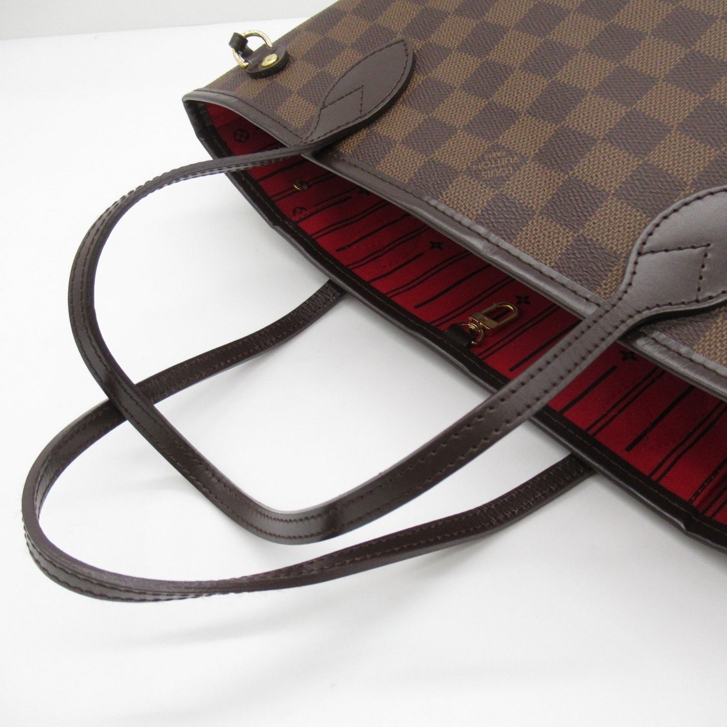 LOUIS VUITTON Neverfull PM Tote Bag Brown Ebene Damier PVC coated canvas N51109