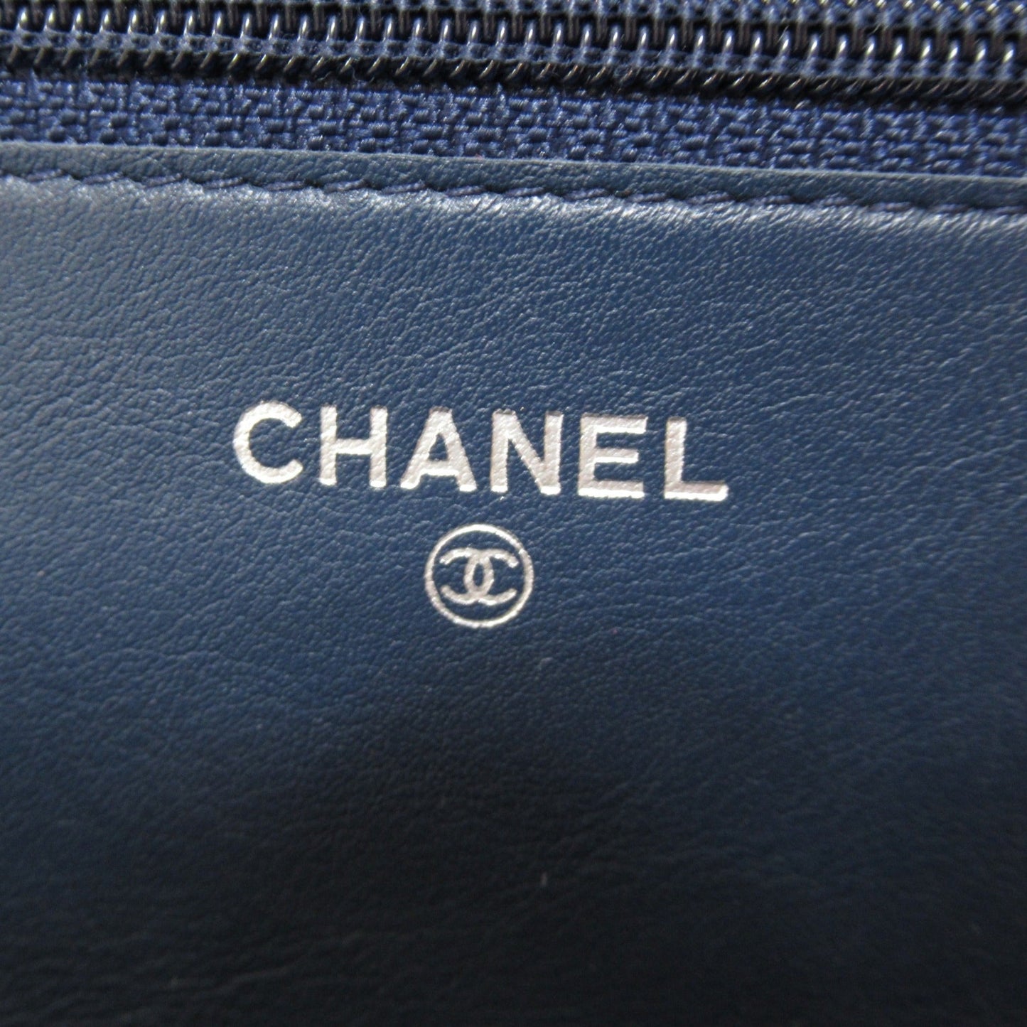 CHANEL Chain wallet Shoulder Bag Navy Caviar Skin [Grained Calf]