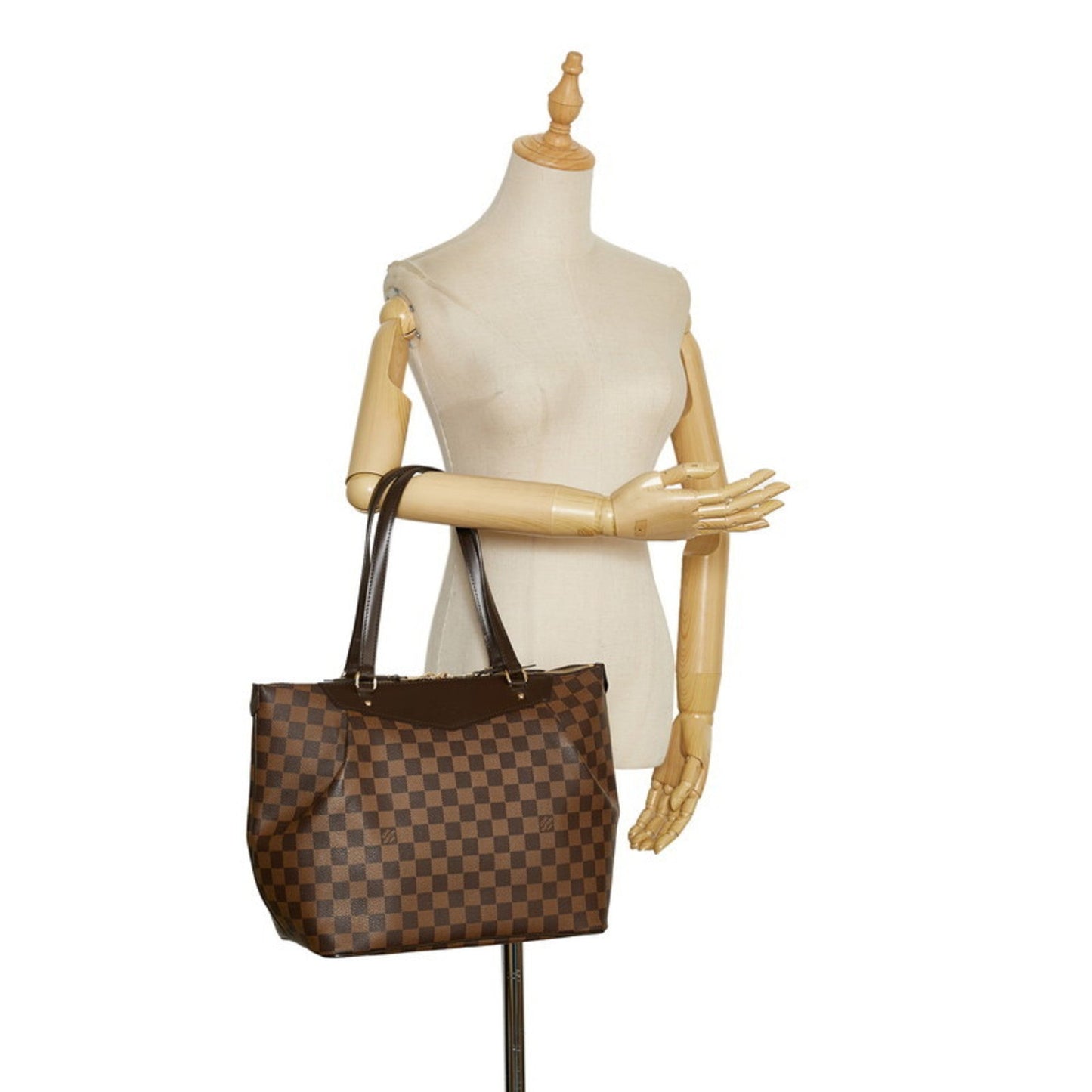 Louis Vuitton Damier Westminster GM Tote Bag Shoulder N41103 Brown PVC Leather Women's LOUIS VUITTON