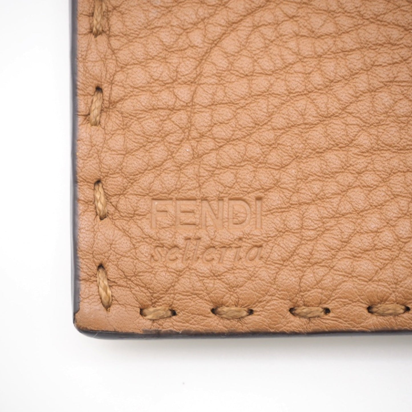 FENDI 8M0308 Selleria Peekaboo Long Wallet Brown Women's