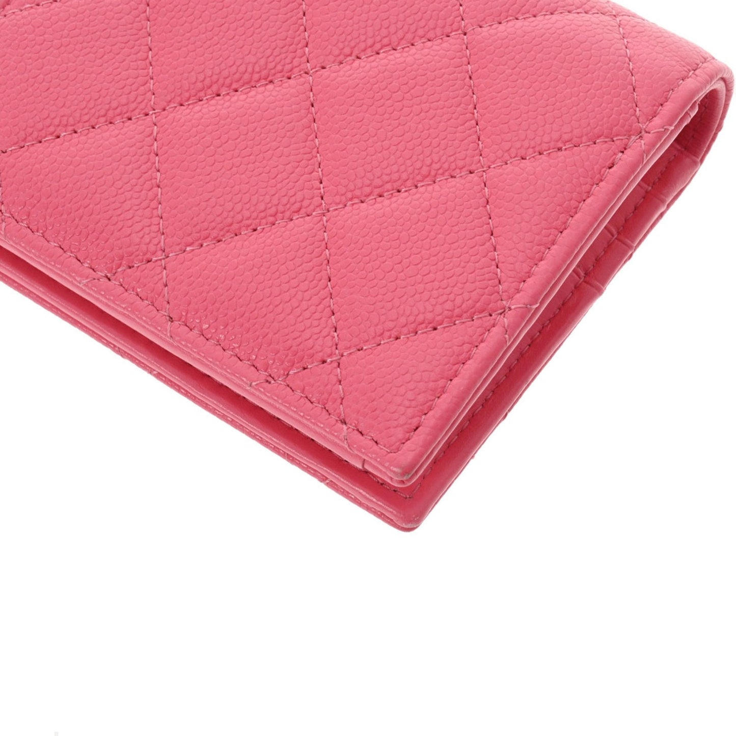 CHANEL matelasse pink ladies caviar skin folio wallet