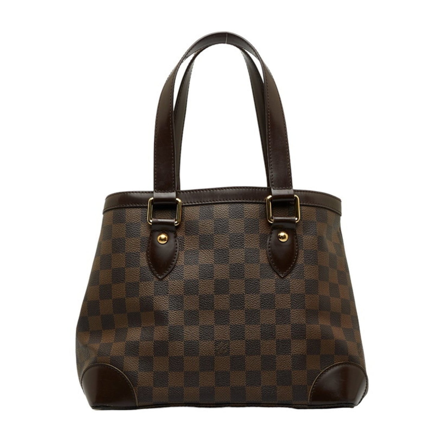 LOUIS VUITTON Damier Ebene Hampstead PM Tote Bag N51205 Brown PVC Leather Women's