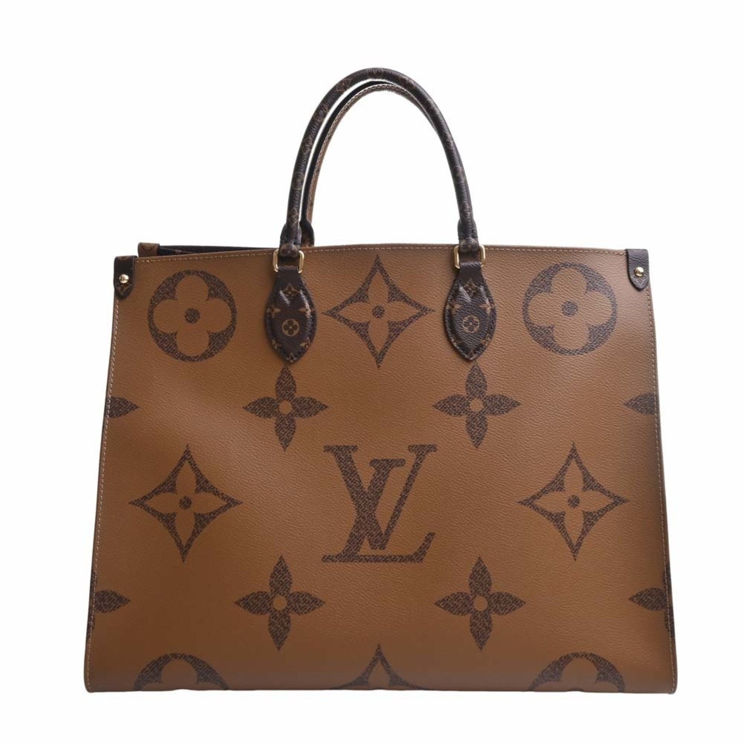 LOUIS VUITTON Giant Monogram Reverse On the Go GM Tote Bag M45320 Brown Women's