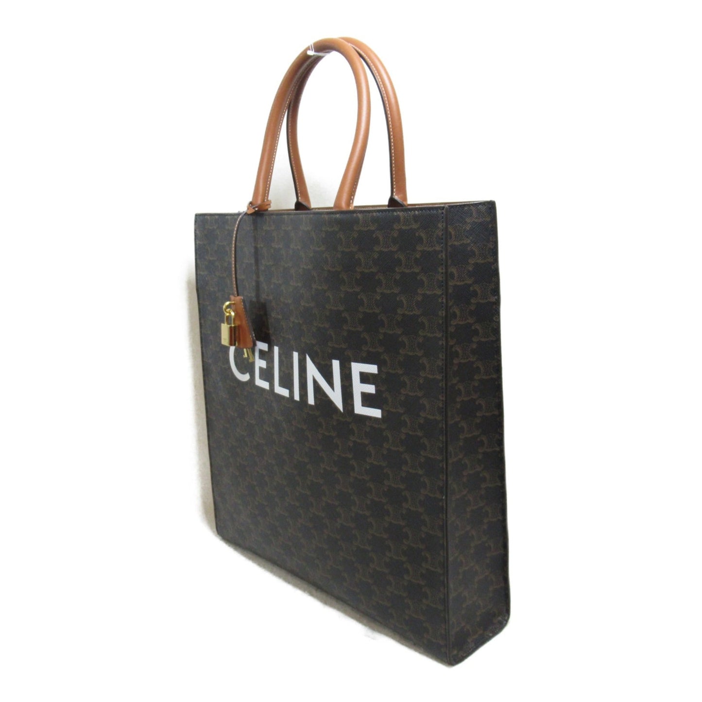 Celine Tote Bag Brown Dark brown PVC coated canvas