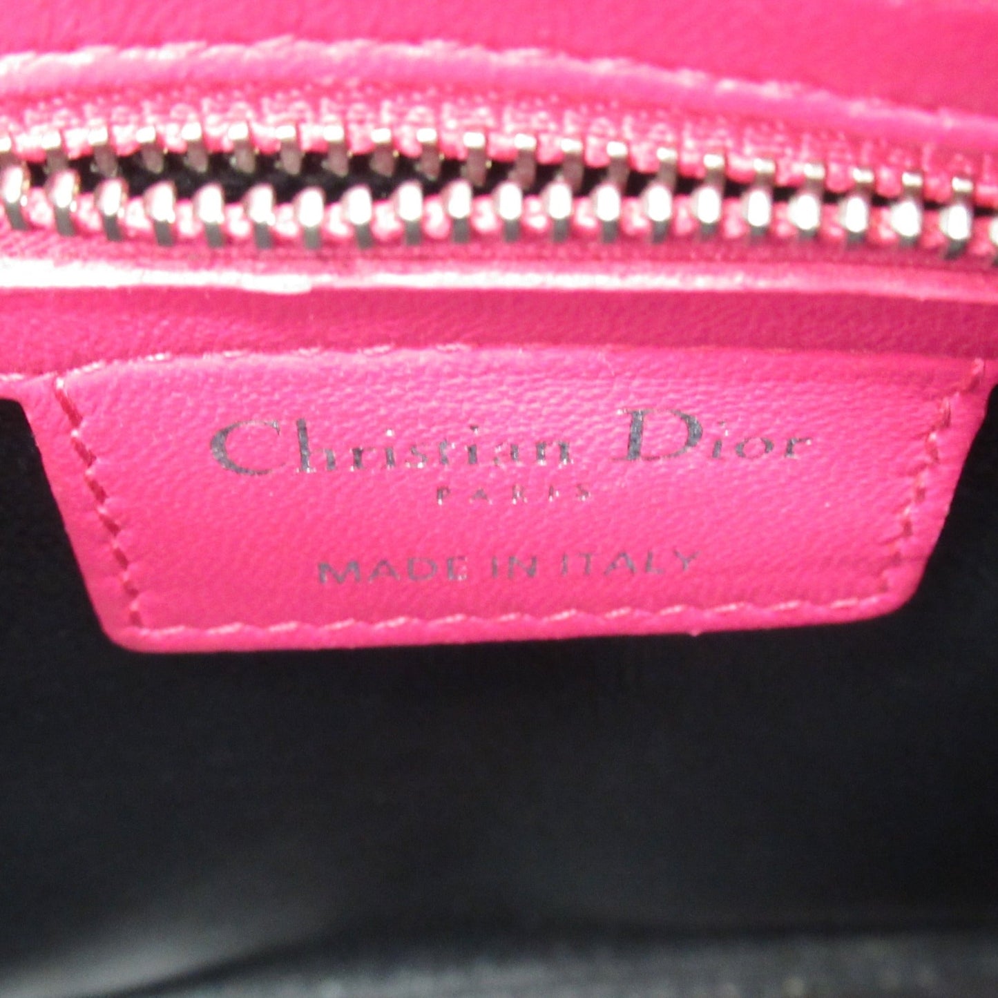 Dior Lady dior tote Pink Black Lambskin [sheep leather]