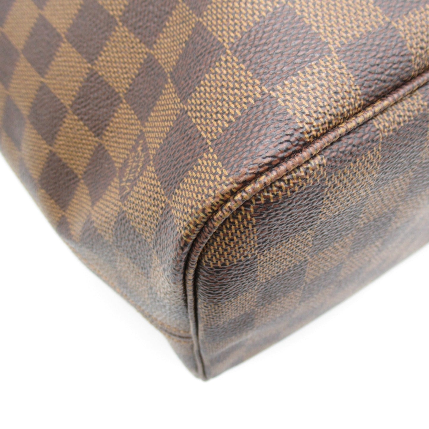 LOUIS VUITTON Neverfull MM Tote Bag Brown Ebene Damier PVC coated canvas N51105