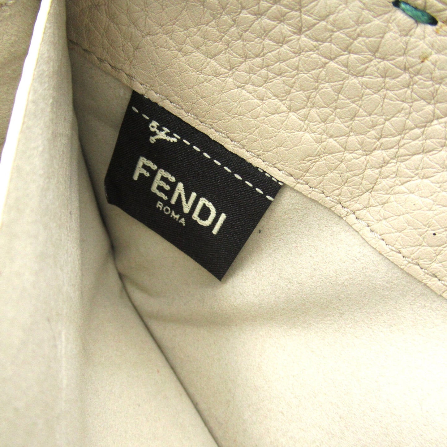 FENDI Selleria round long wallet Blue leather 8M0374