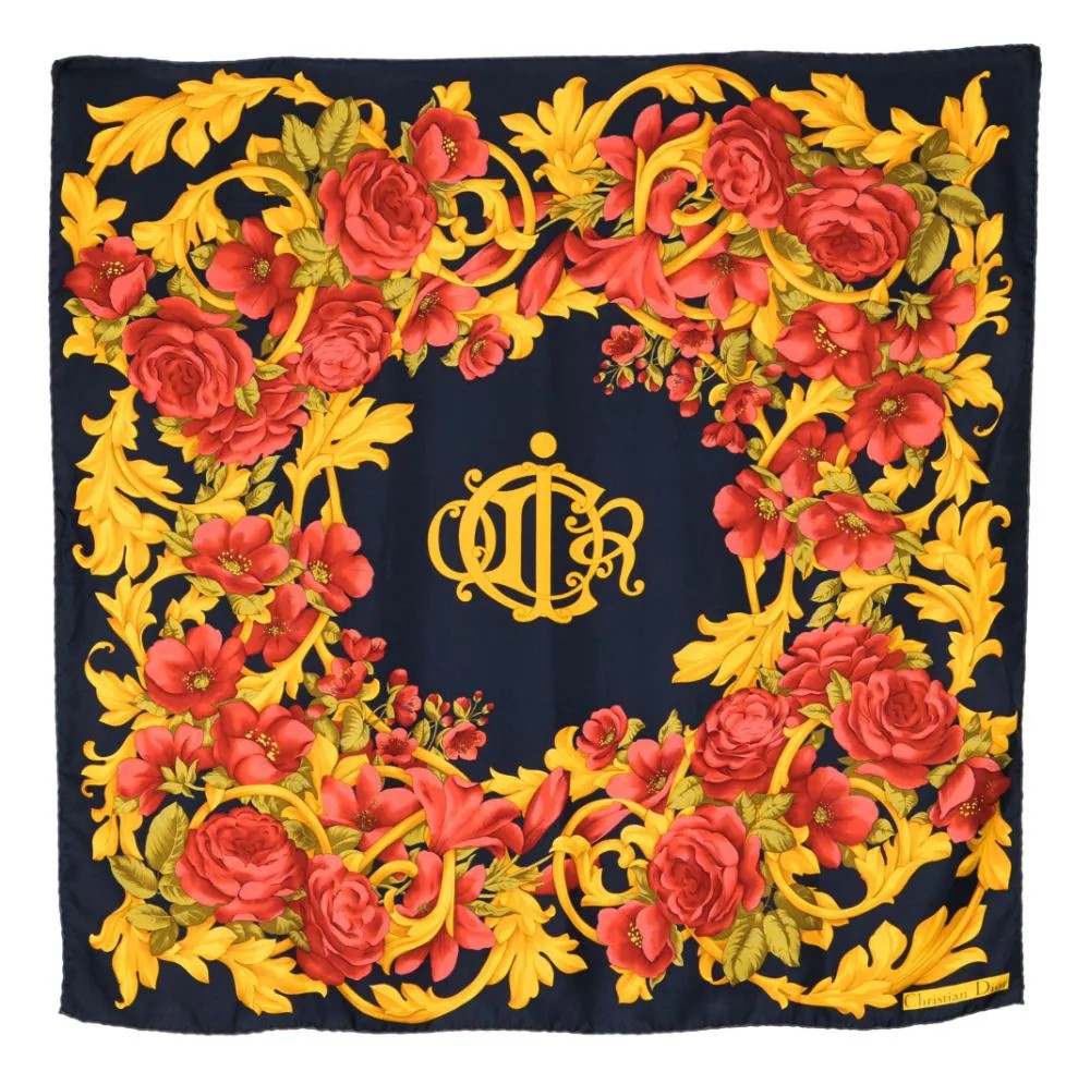 DIOR Floral Baroque Silk Scarf