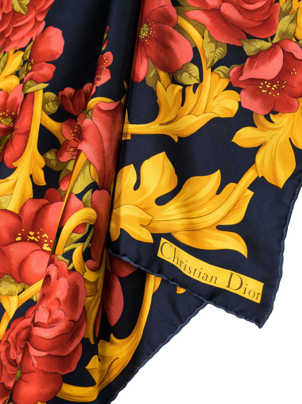 DIOR Floral Baroque Silk Scarf