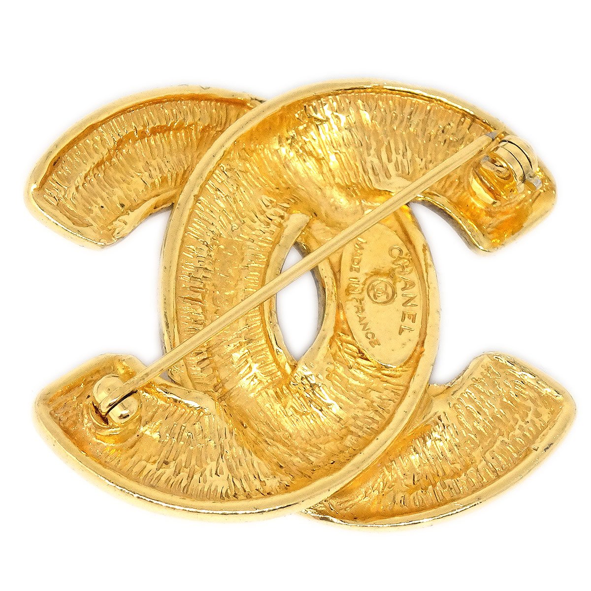 CHANEL Quilted Brooch Gold 1153 83931