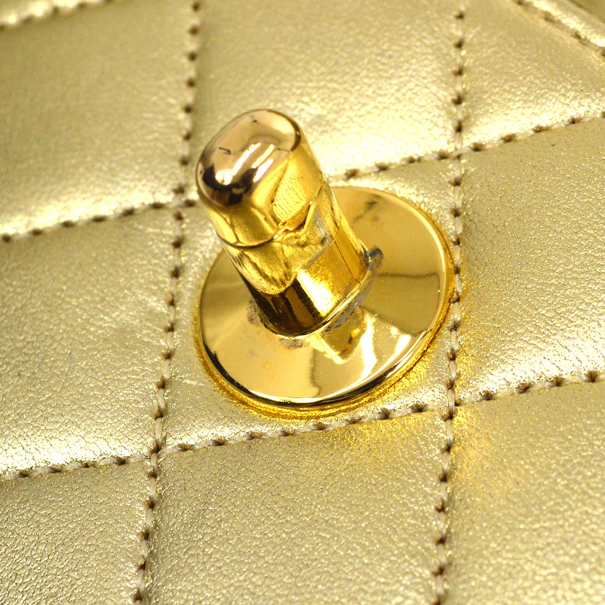 CHANEL Single Chain Mini Shoulder Bag Gold Lambskin A43855h