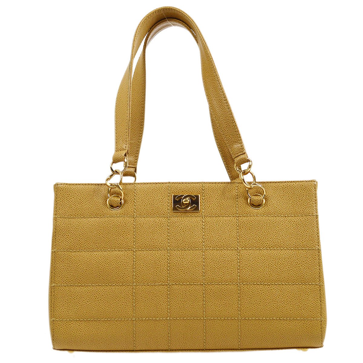 CHANEL 2001-2003 Beige Caviar Wild Stitch Tote 51051