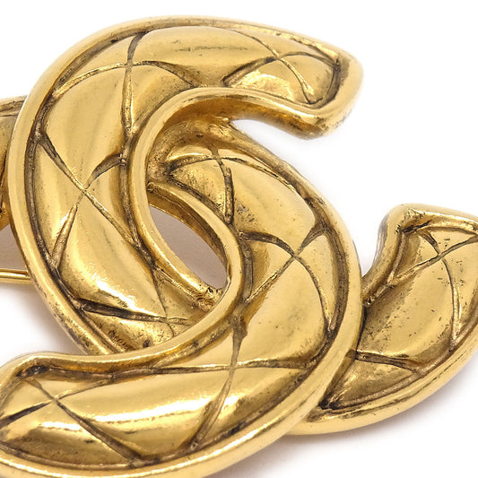 CHANEL Quilted Brooch Pin Gold 1153 94725