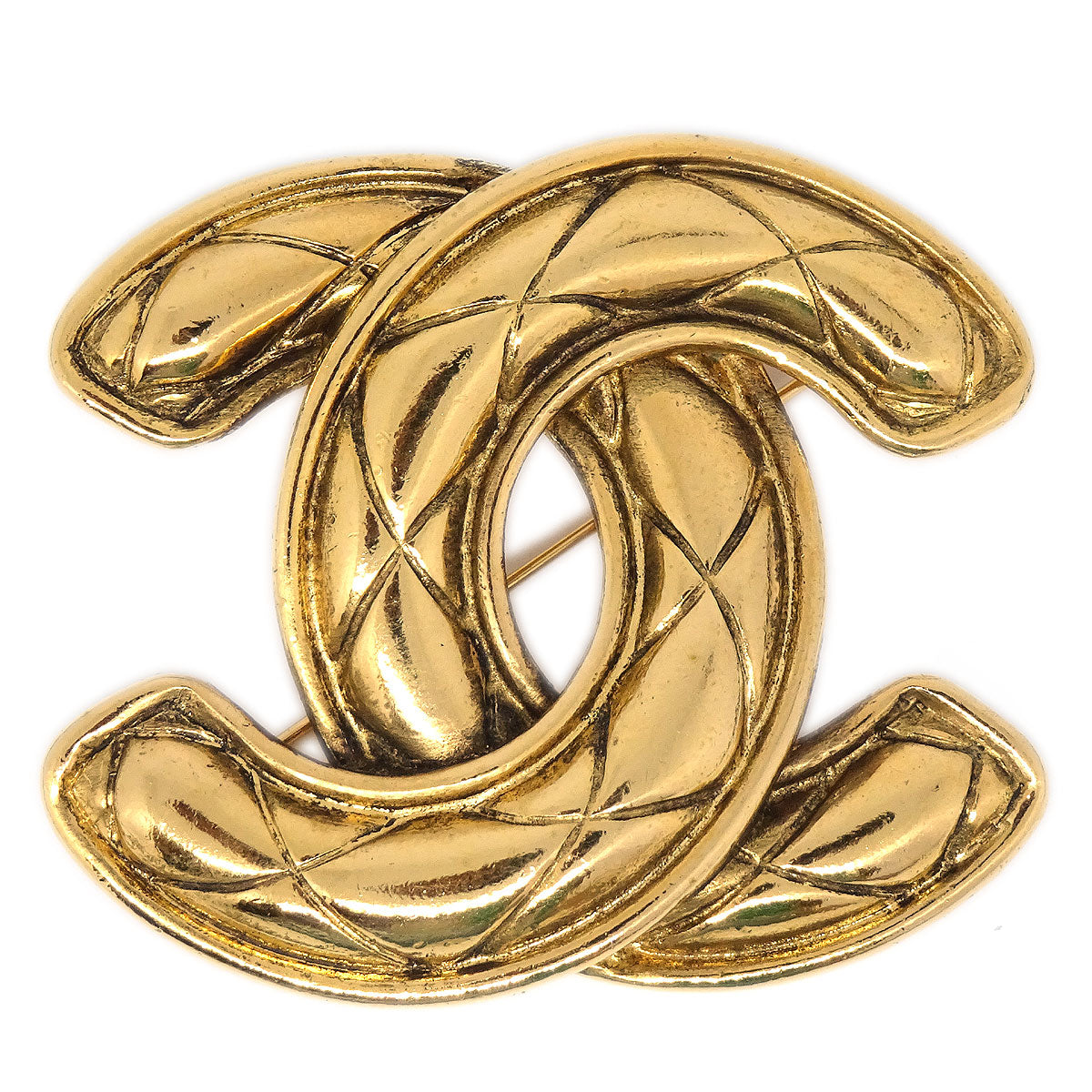 CHANEL Quilted CC Brooch Large 1152 64480