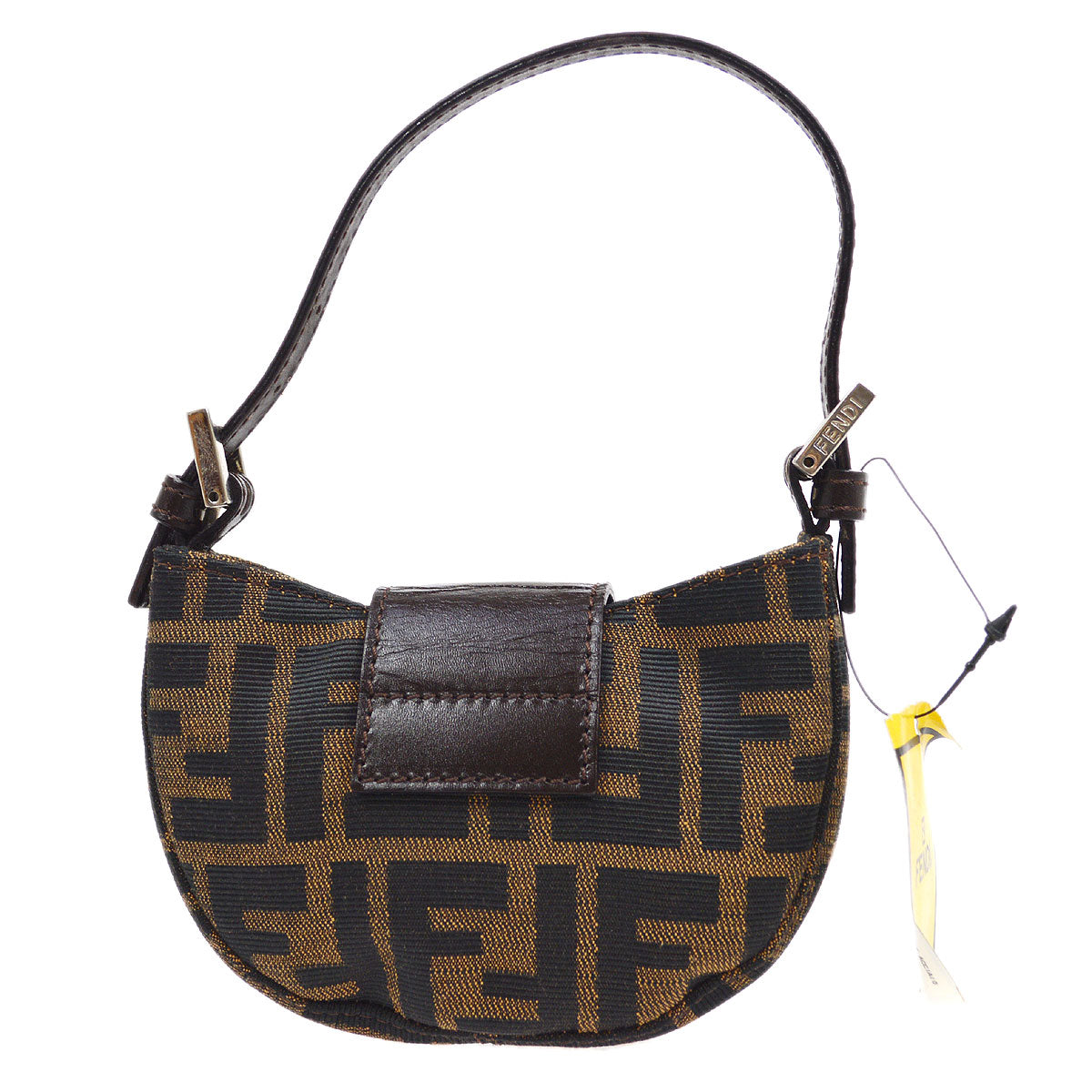 FENDI 1990s Zucca Handbag Micro Brown 38791