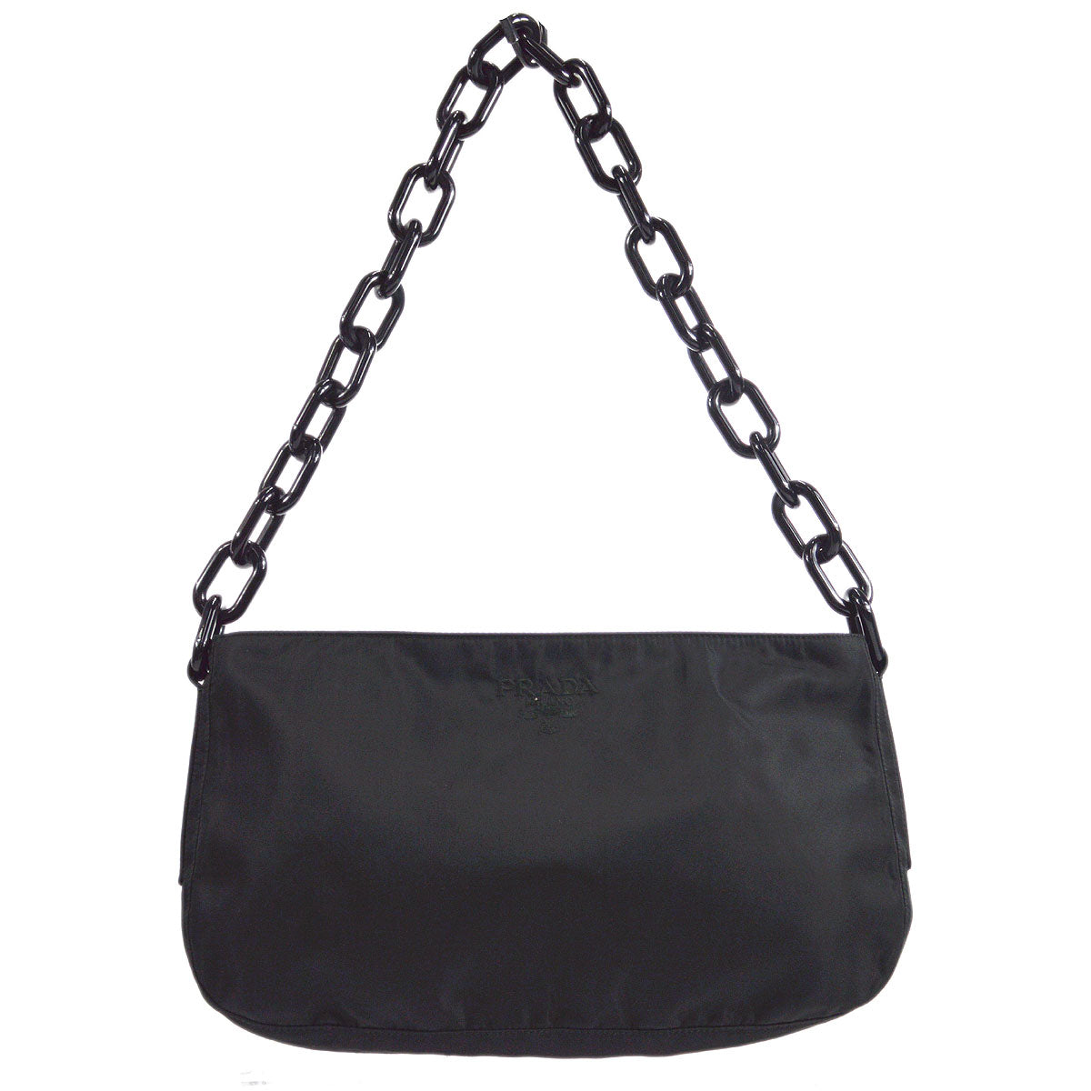 PRADA * 25 Acrylic Chain Handbag Black