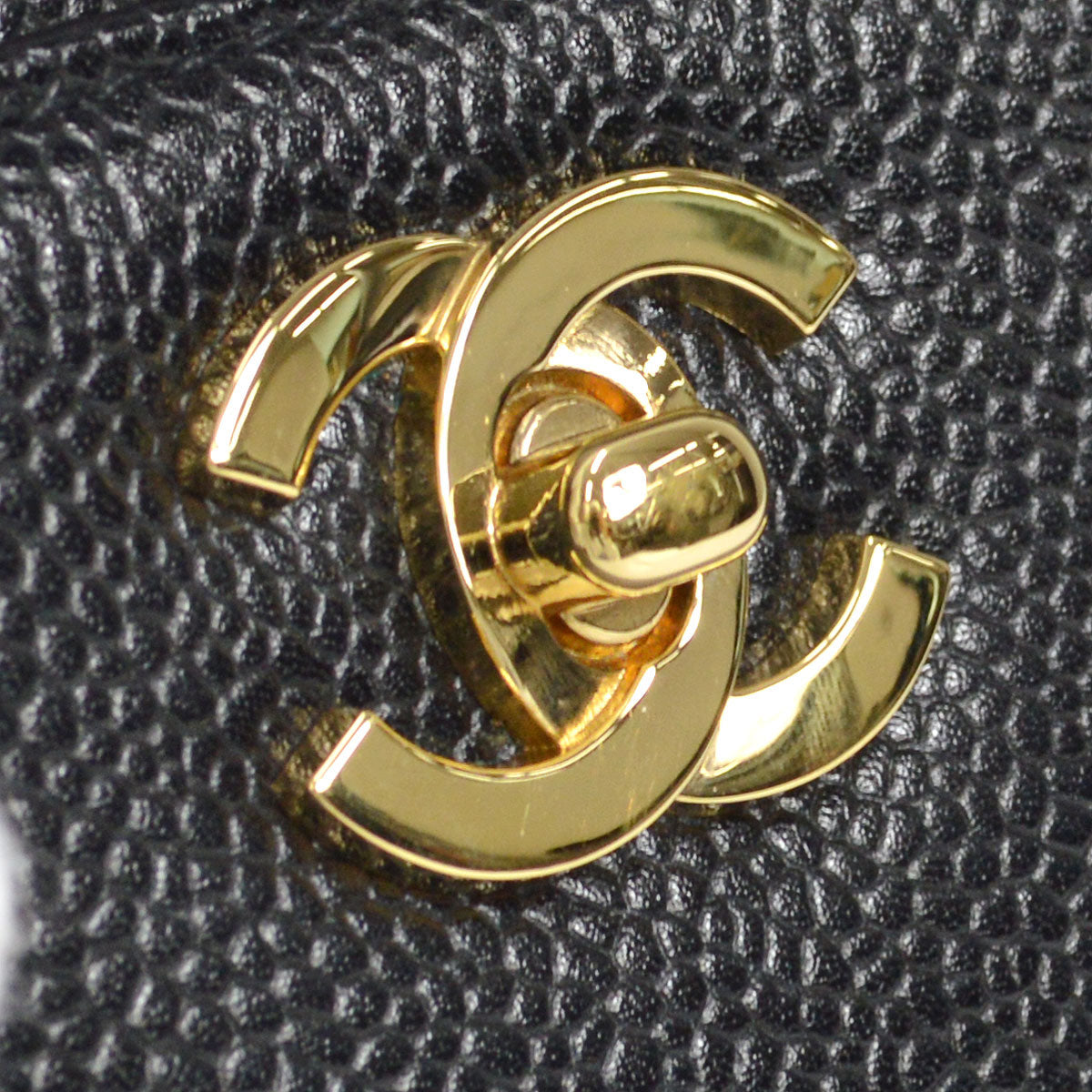 CHANEL 1997-1999 Pocket Tote Black Caviar