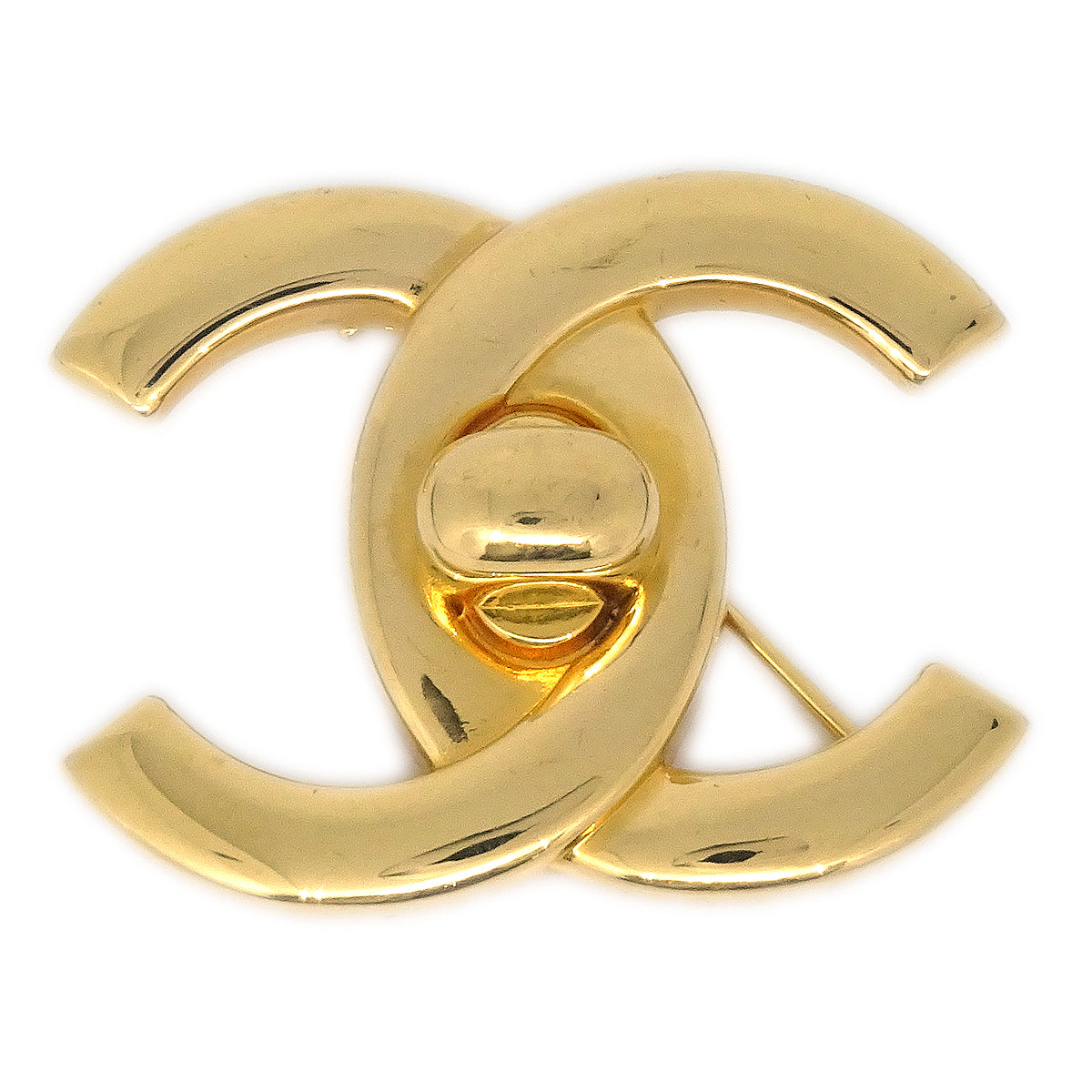 CHANEL★ 1996 CC Turnlock Brooch 96A 27307