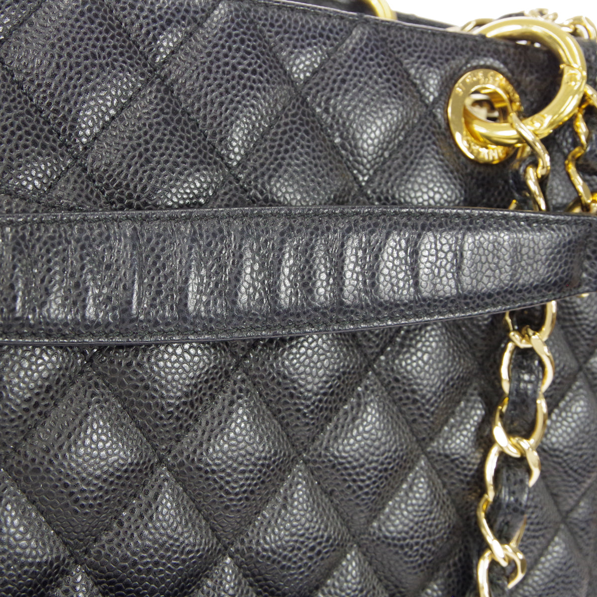 CHANEL 2009-2010 Grand Shopping Tote GST Black Caviar