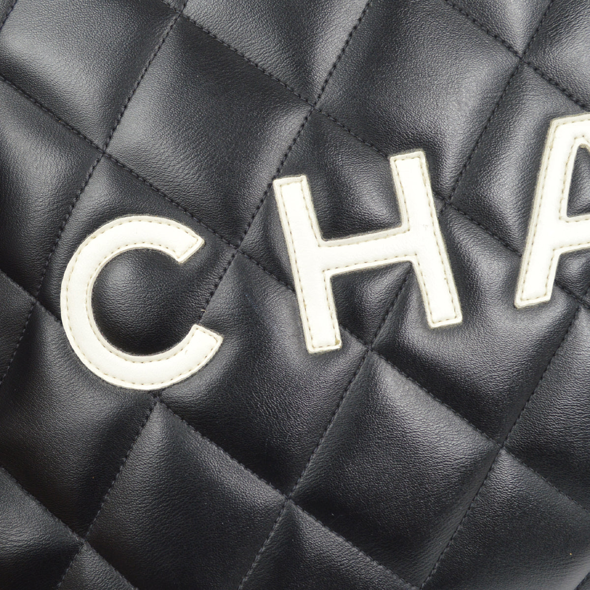 CHANEL Quilted Handbag Black Lambskin