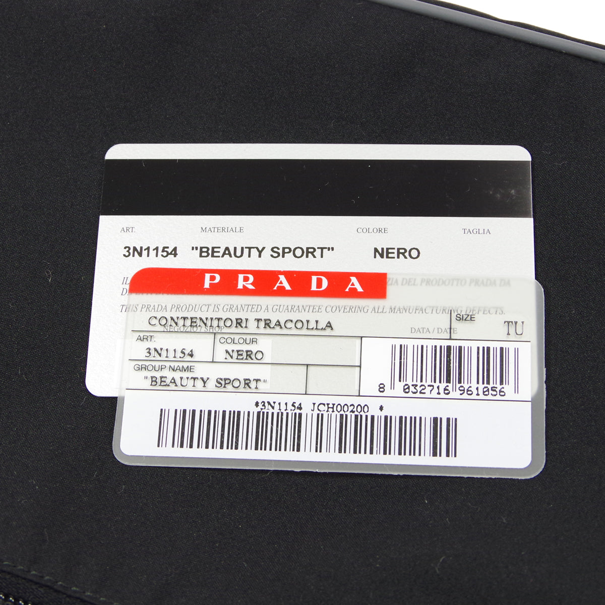 PRADA Sports Handbag Black Nylon