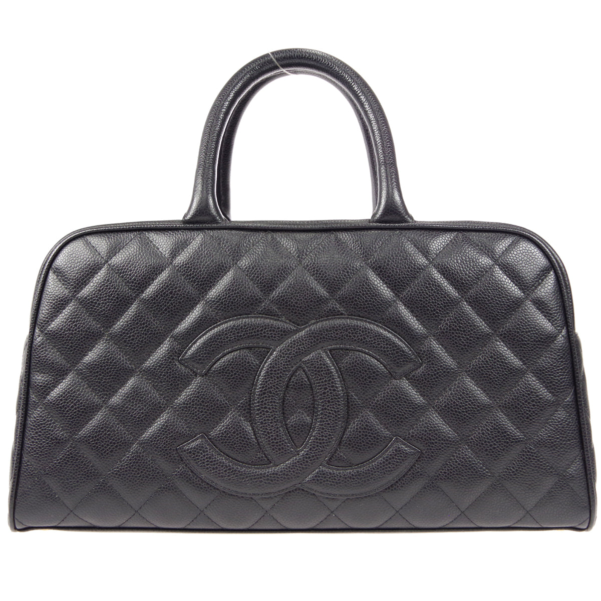 CHANEL Quilted Handbag Black Caviar