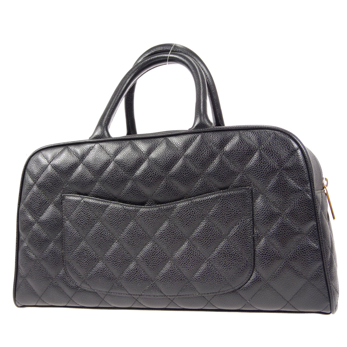 CHANEL Quilted Handbag Black Caviar