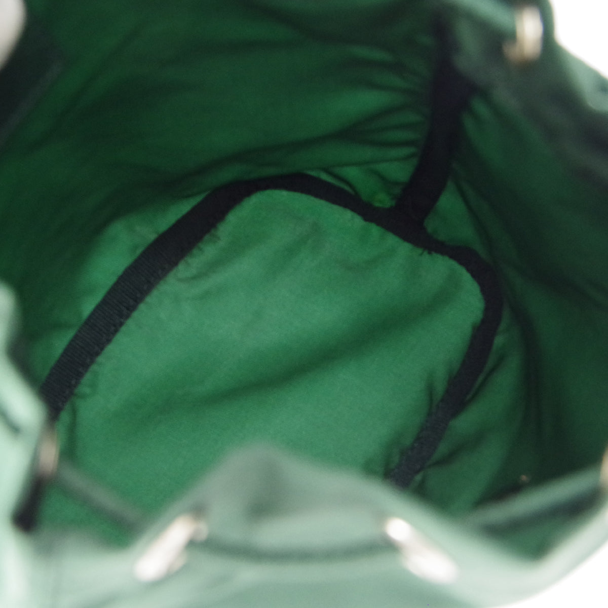 PRADA Drawstring Mini Pouch Green Nylon