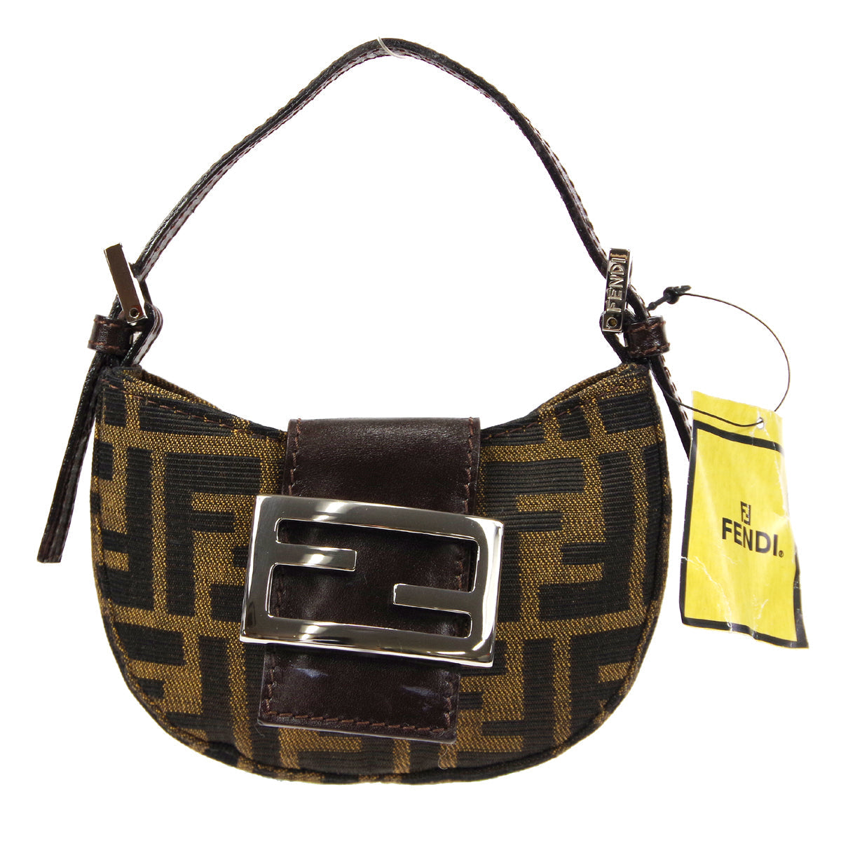 FENDI 1990s Zucca Micro Bag Brown 58166