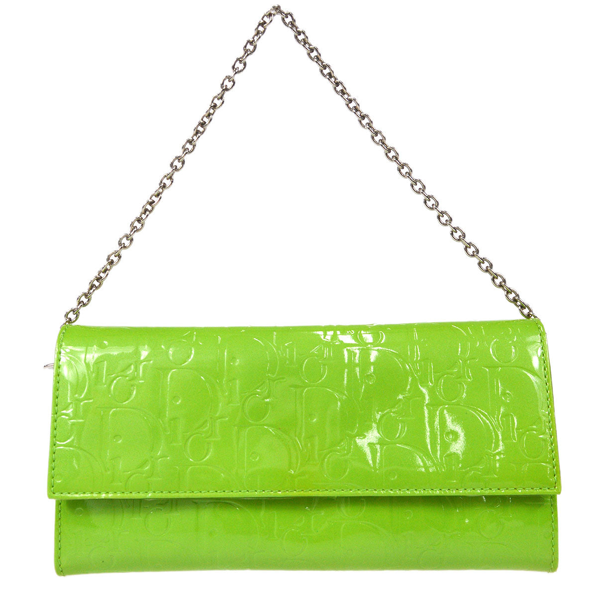 Christian Dior 2009 Trotter Chain Wallet Light Green 28012