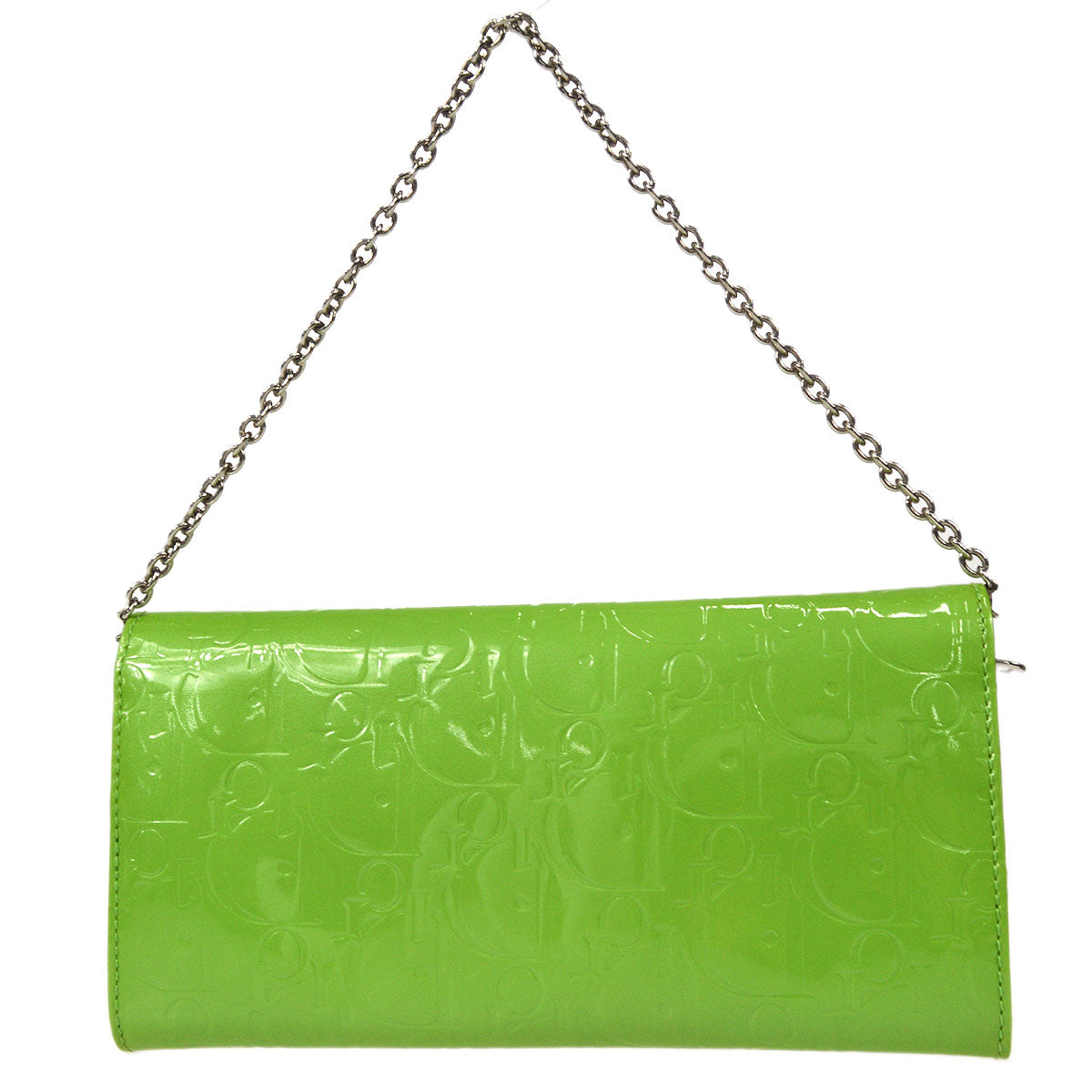 Christian Dior 2009 Trotter Chain Wallet Light Green 28012