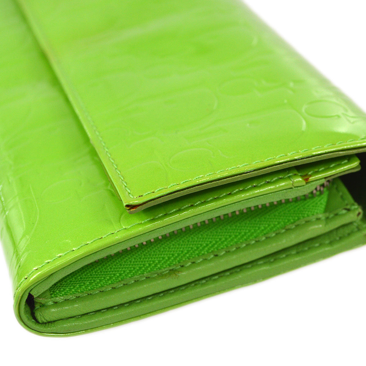 Christian Dior 2009 Trotter Chain Wallet Light Green 28012