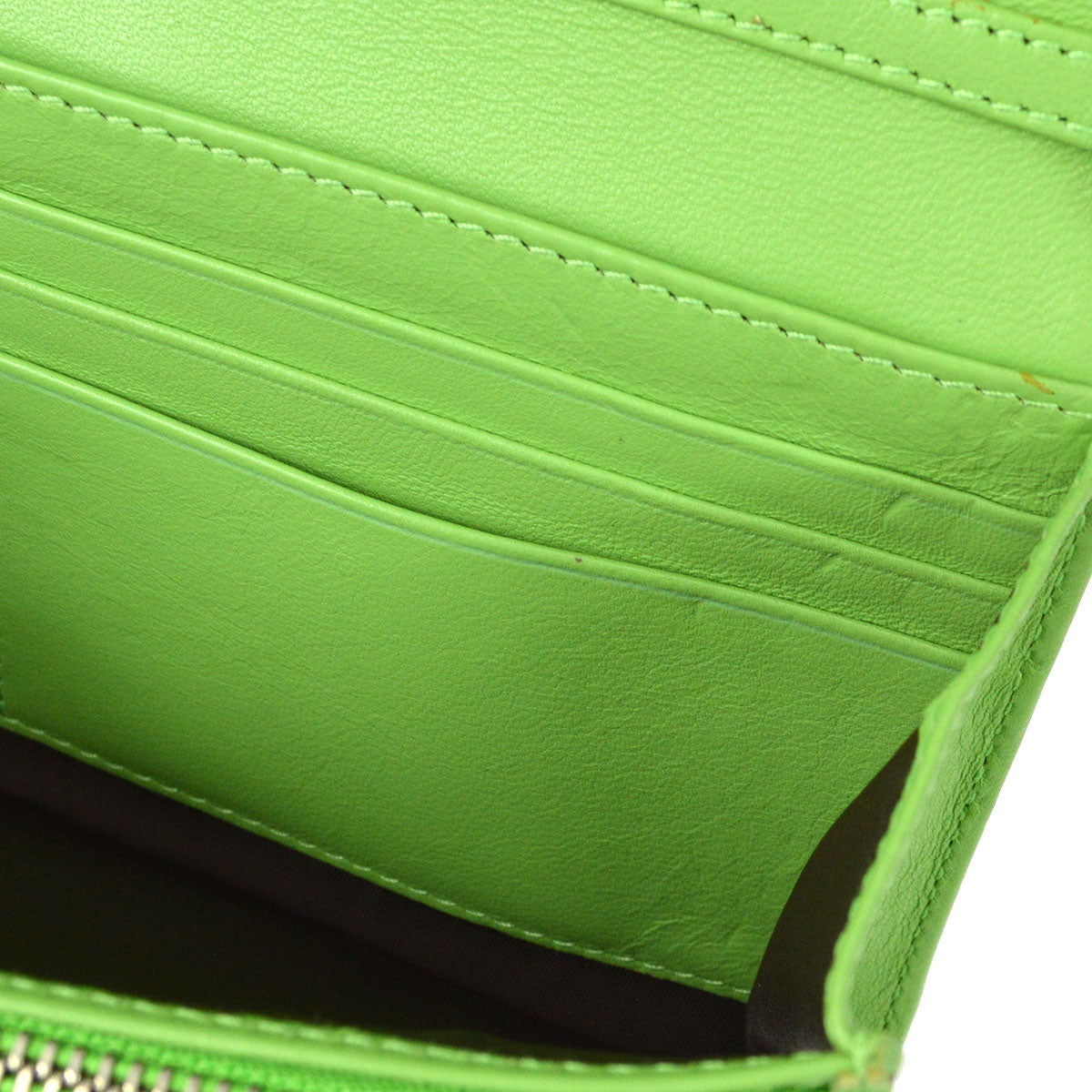 Christian Dior 2009 Trotter Chain Wallet Light Green 28012