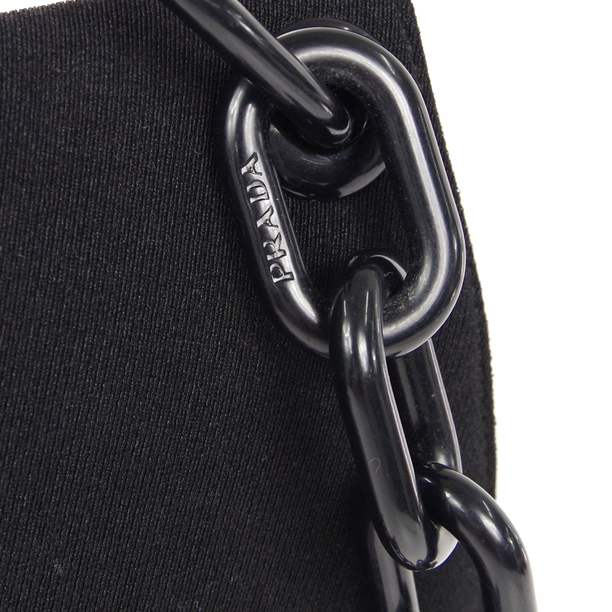 PRADA * Plastic Chain Shoulder Bag Black