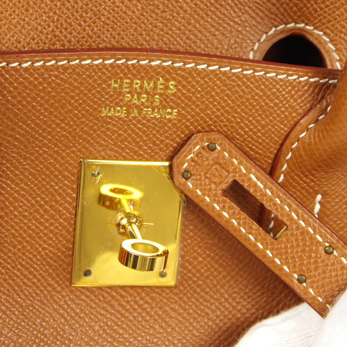 HERMES * BIRKIN 30 Handbag Gold Courchevel