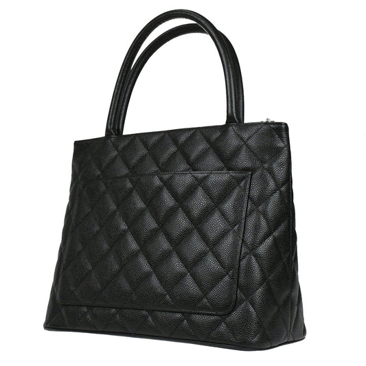 CHANEL 2005-2006 Medallion Tote SHW Black Caviar 97415