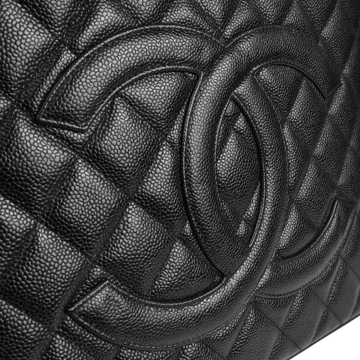 CHANEL 2005-2006 Medallion Tote SHW Black Caviar 97415