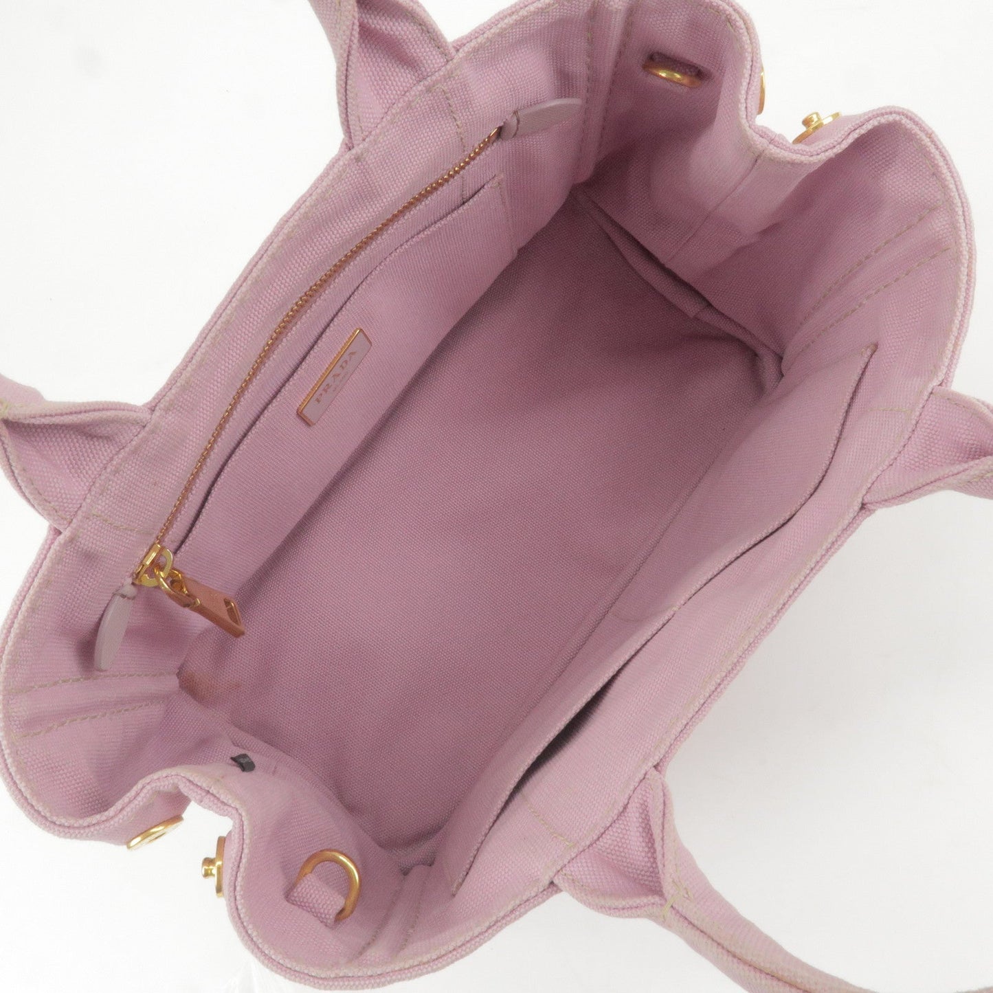 Prada Canapa Mini Canvas 2Way Bag Shoulder Bag Lavender 1BG439