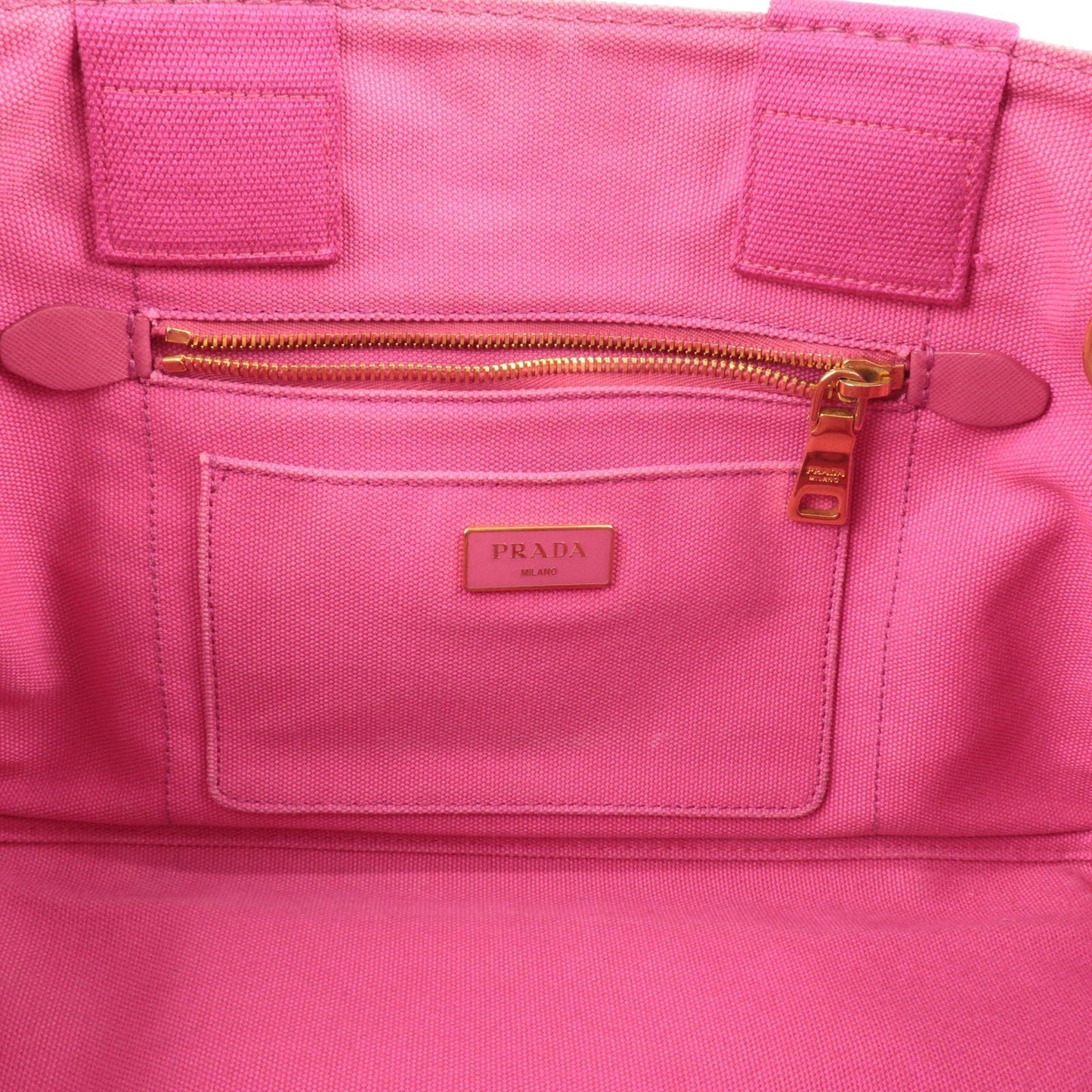 Prada Canapa Canvas 2 Way Shoulder Bag Hand Bag Pink 1BG642